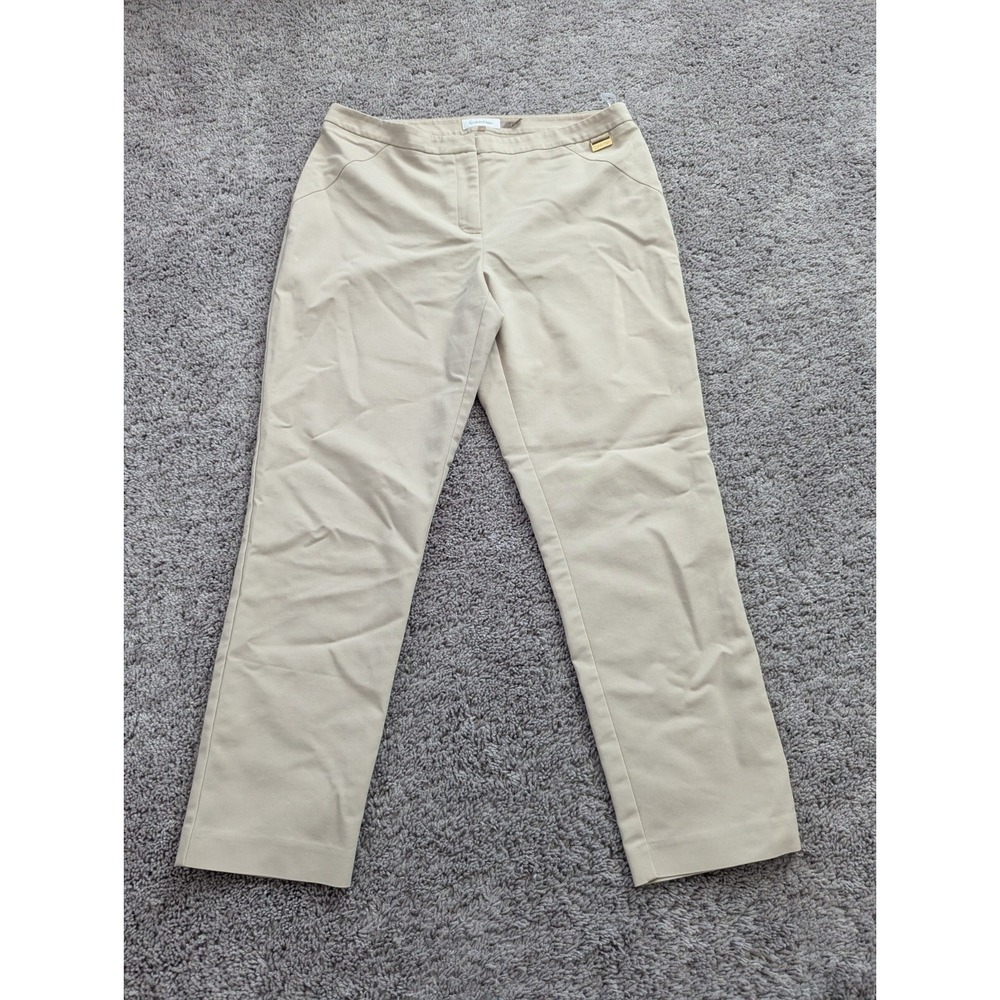 Calvin Klein‎ Pants Womens 10 Straight Beige Inseam: 26" Office Casual